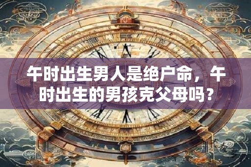 午时出生男人是绝户命，午时出生的男孩克父母吗？