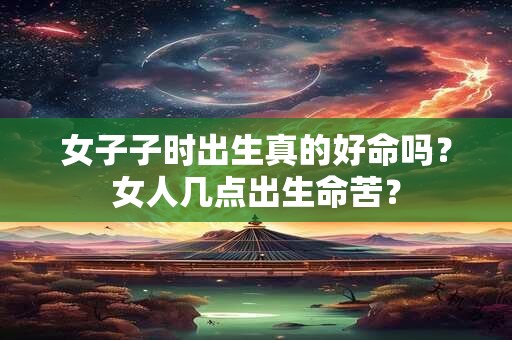 女子子时出生真的好命吗？女人几点出生命苦？