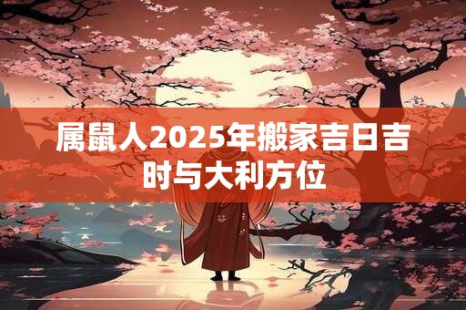 属鼠人2025年搬家吉日吉时与大利方位