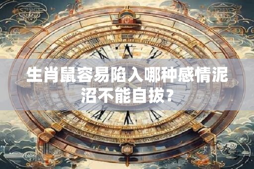 生肖鼠容易陷入哪种感情泥沼不能自拔？