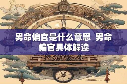 男命偏官是什么意思  男命偏官具体解读