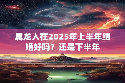 属龙人在2025年上半年结婚好吗？还是下半年
