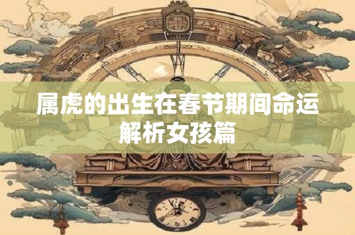 详细阅读:属虎的出生在春节期间命运解析女孩篇 属虎的出生在春节期间命运解析女孩篇