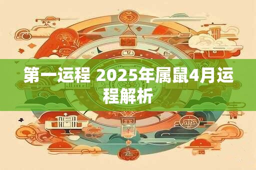 第一运程 2025年属鼠4月运程解析