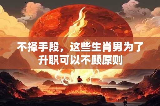 不择手段，这些生肖男为了升职可以不顾原则