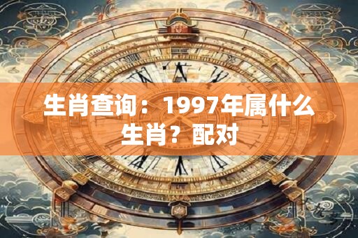 生肖查询：1997年属什么生肖？配对