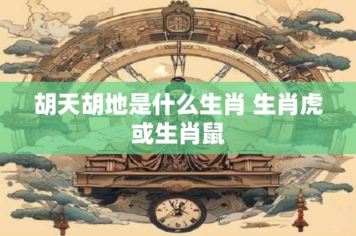 详细阅读:胡天胡地是什么生肖 生肖虎或生肖鼠 胡天胡地是什么生肖 生肖虎或生肖鼠