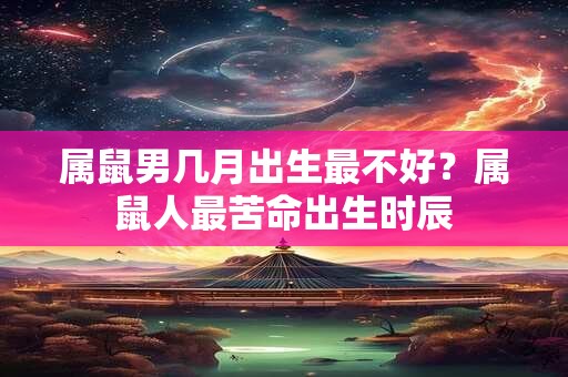 属鼠男几月出生最不好？属鼠人最苦命出生时辰