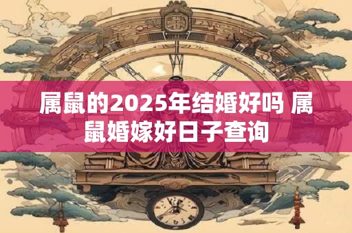 属鼠的2025年结婚好吗 属鼠婚嫁好日子查询