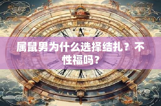 属鼠男为什么选择结扎？不性福吗？