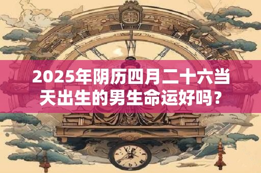 2025年阴历四月二十六当天出生的男生命运好吗？
