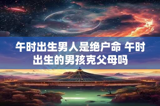 午时出生男人是绝户命 午时出生的男孩克父母吗