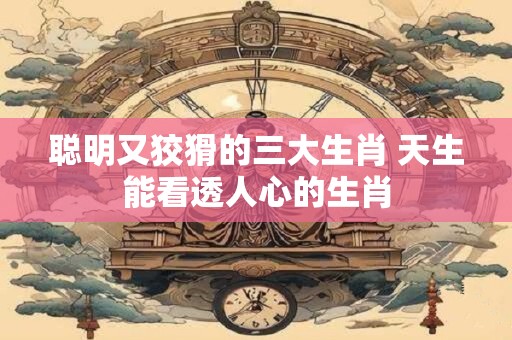 聪明又狡猾的三大生肖 天生能看透人心的生肖