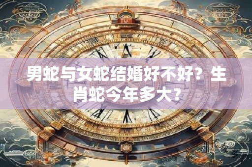 男蛇与女蛇结婚好不好？生肖蛇今年多大？