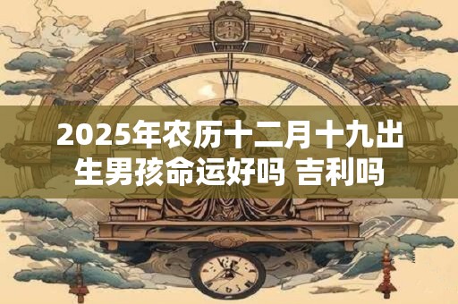 2025年农历十二月十九出生男孩命运好吗 吉利吗