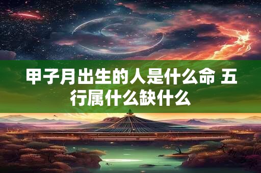 甲子月出生的人是什么命 五行属什么缺什么
