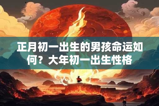 正月初一出生的男孩命运如何？大年初一出生性格