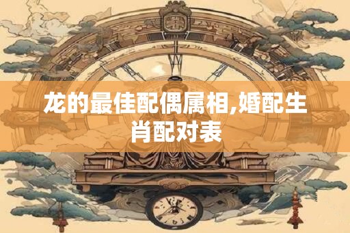 龙的最佳配偶属相,婚配生肖配对表