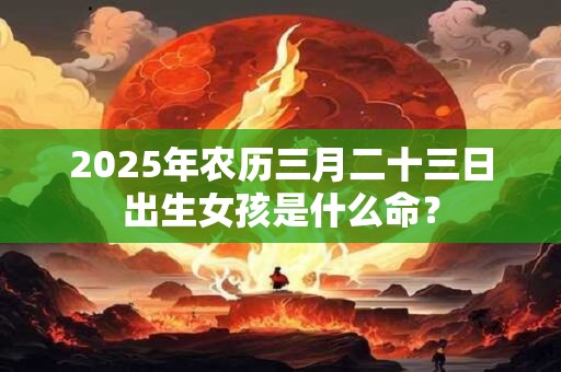 2025年农历三月二十三日出生女孩是什么命？