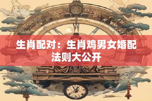 生肖配对：生肖鸡男女婚配法则大公开