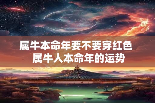 属牛本命年要不要穿红色  属牛人本命年的运势