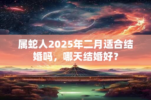 属蛇人2025年二月适合结婚吗，哪天结婚好？