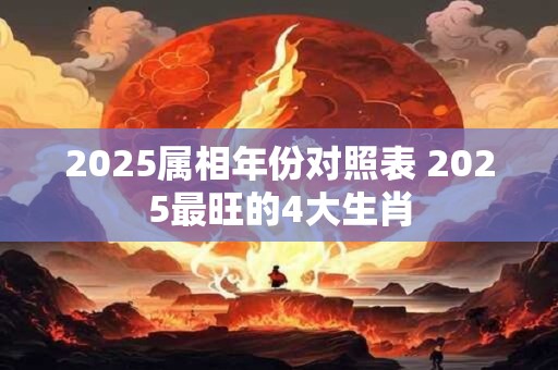 2025属相年份对照表 2025最旺的4大生肖