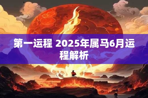 第一运程 2025年属马6月运程解析