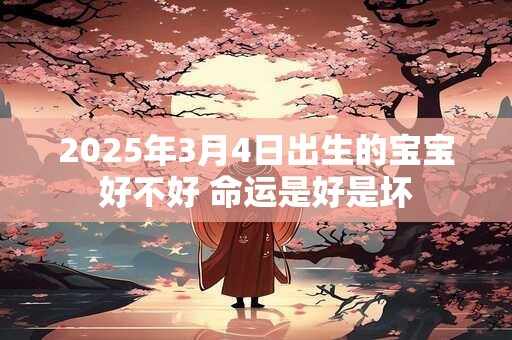 2025年3月4日出生的宝宝好不好 命运是好是坏