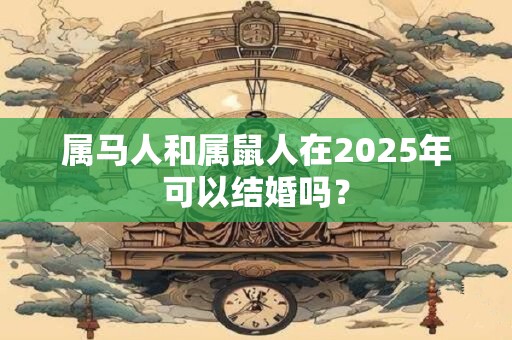 属马人和属鼠人在2025年可以结婚吗？
