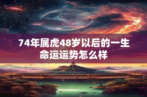 74年属虎48岁以后的一生命运运势怎么样