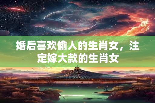 婚后喜欢偷人的生肖女，注定嫁大款的生肖女