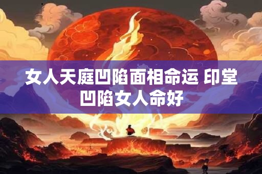 女人天庭凹陷面相命运 印堂凹陷女人命好