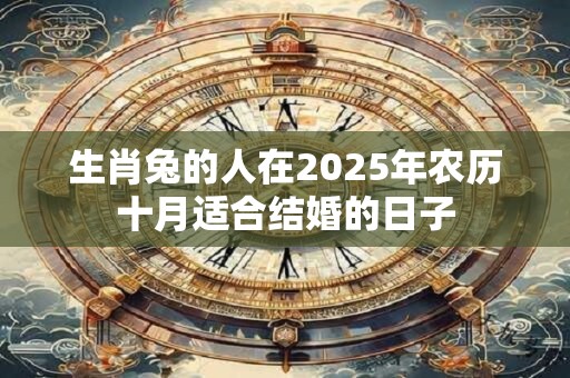 生肖兔的人在2025年农历十月适合结婚的日子