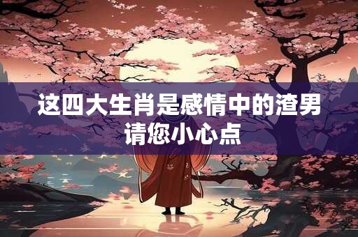 这四大生肖是感情中的渣男 请您小心点