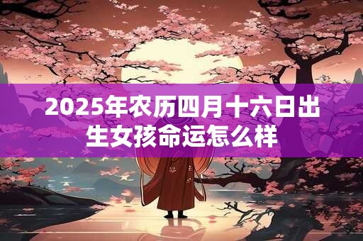 2025年农历四月十六日出生女孩命运怎么样