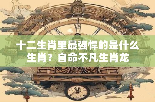 十二生肖里最强悍的是什么生肖？自命不凡生肖龙