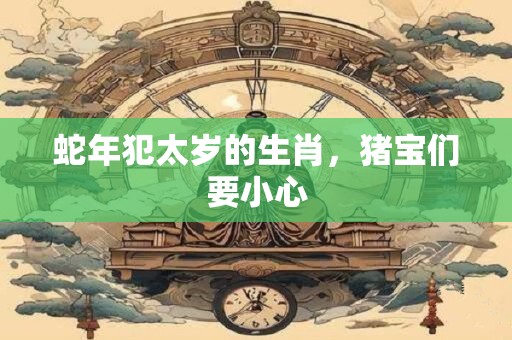 蛇年犯太岁的生肖，猪宝们要小心