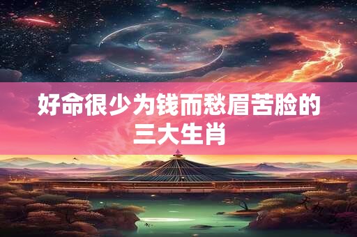 好命很少为钱而愁眉苦脸的三大生肖