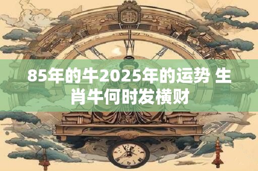 85年的牛2025年的运势 生肖牛何时发横财