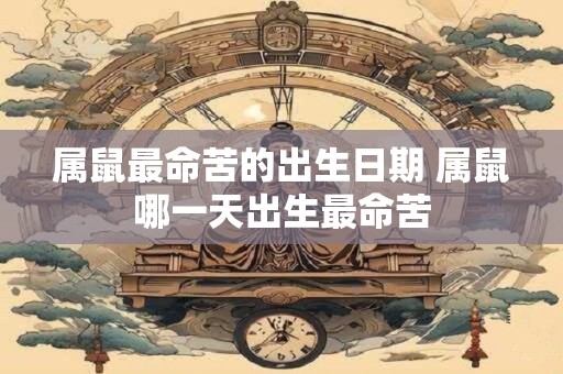 属鼠最命苦的出生日期 属鼠哪一天出生最命苦