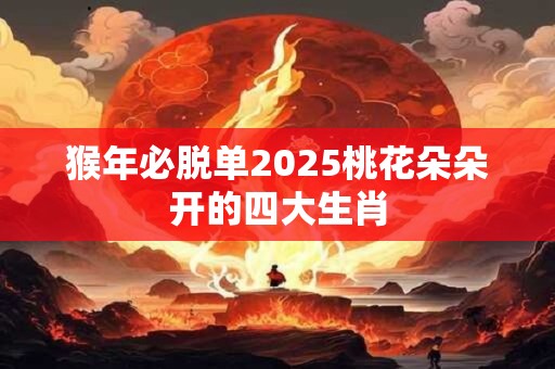 猴年必脱单2025桃花朵朵开的四大生肖