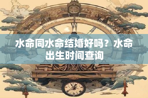 水命同水命结婚好吗？水命出生时间查询