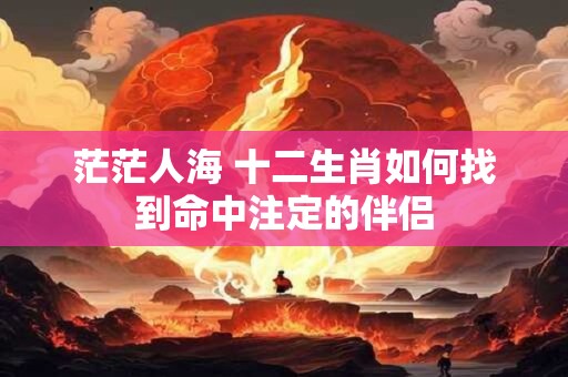 茫茫人海 十二生肖如何找到命中注定的伴侣