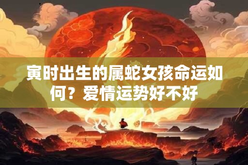 寅时出生的属蛇女孩命运如何？爱情运势好不好