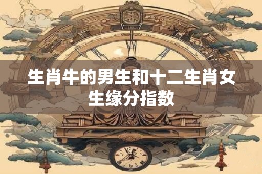 生肖牛的男生和十二生肖女生缘分指数
