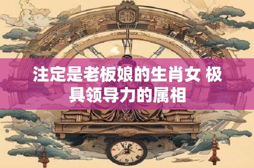 注定是老板娘的生肖女 极具领导力的属相
