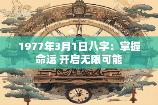 1977年3月1日八字：掌握命运 开启无限可能