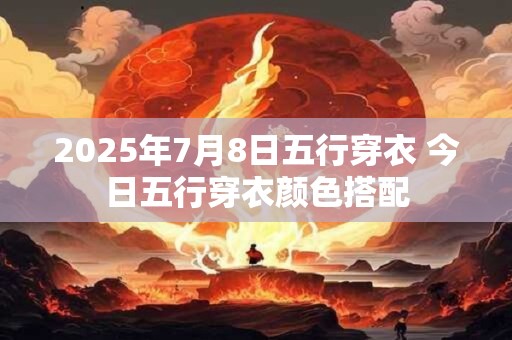 2025年7月8日五行穿衣 今日五行穿衣颜色搭配