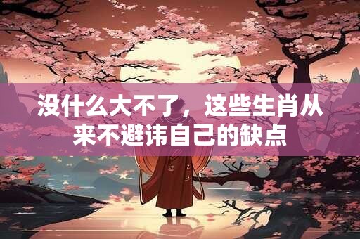 没什么大不了，这些生肖从来不避讳自己的缺点